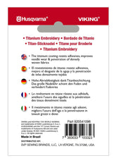 HUSQVARNA® VIKING® Titanium Embroidery Needles Size 80/12 5-Pack